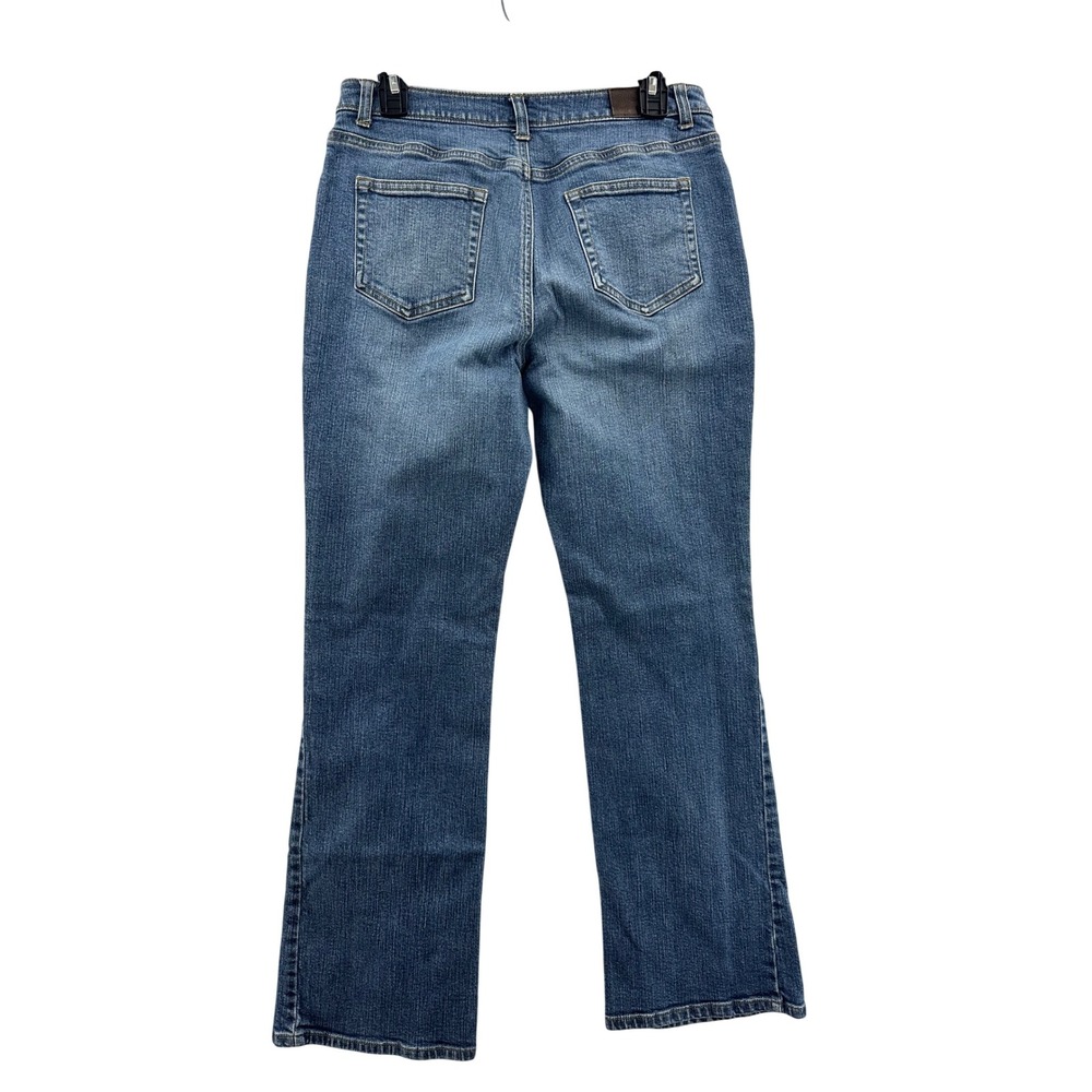 Lands End Womens Jeans Size 6 Original Fit Modern Waist Boot Leg Blue Denim - Picture 2 of 11